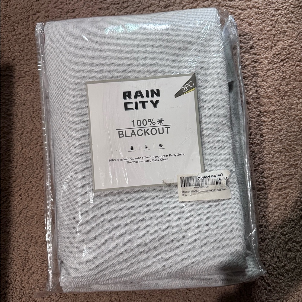 Rain City 100% Blackout Curtains 70 x 96